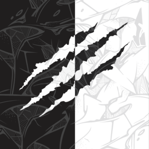 Graffti Pattern Black White Scratch